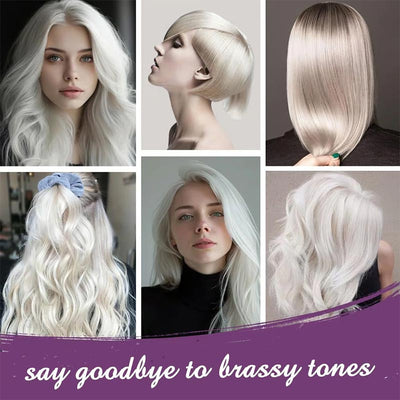 Purple Keratin Hair Mask Neutralizes Brass Tones For Blonde Silver Hair