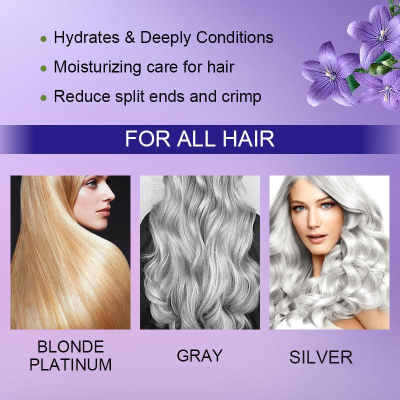 Purple Keratin Hair Mask Neutralizes Brass Tones For Blonde Silver Hair