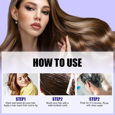 Purple Keratin Hair Mask For Nourishing And Repairing Hair