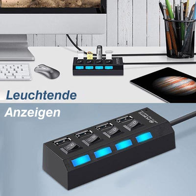High Speed USB Hub Multi-Port Charger Adapter For Devices
