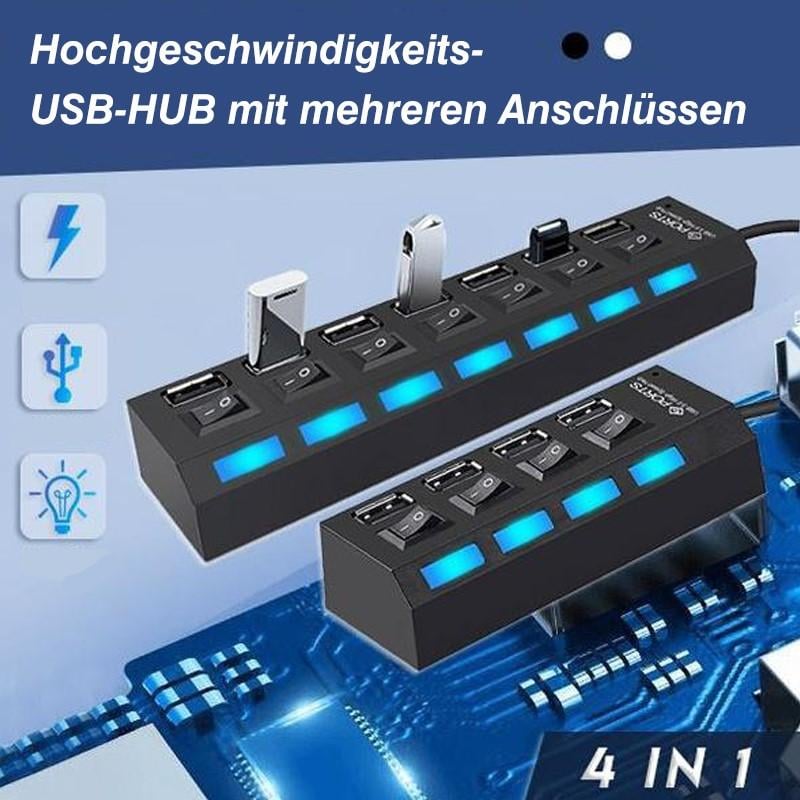 High Speed USB Hub Multi-Port Charger Adapter For Devices