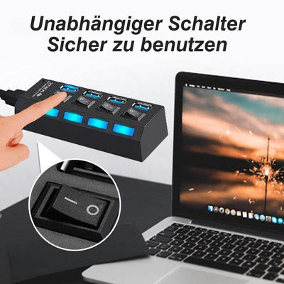 High Speed USB Hub Multi-Port Charger Adapter For Devices