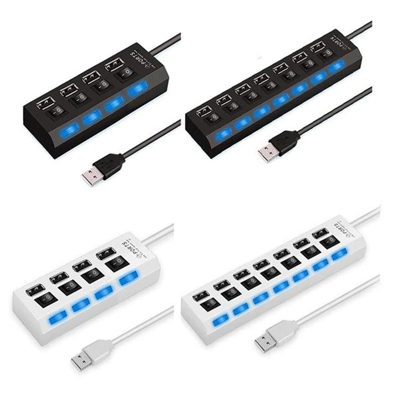 High Speed USB Hub Multi-Port Charger Adapter For Devices