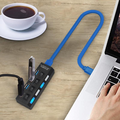 High Speed USB Hub Multi-Port Charger Adapter For Devices