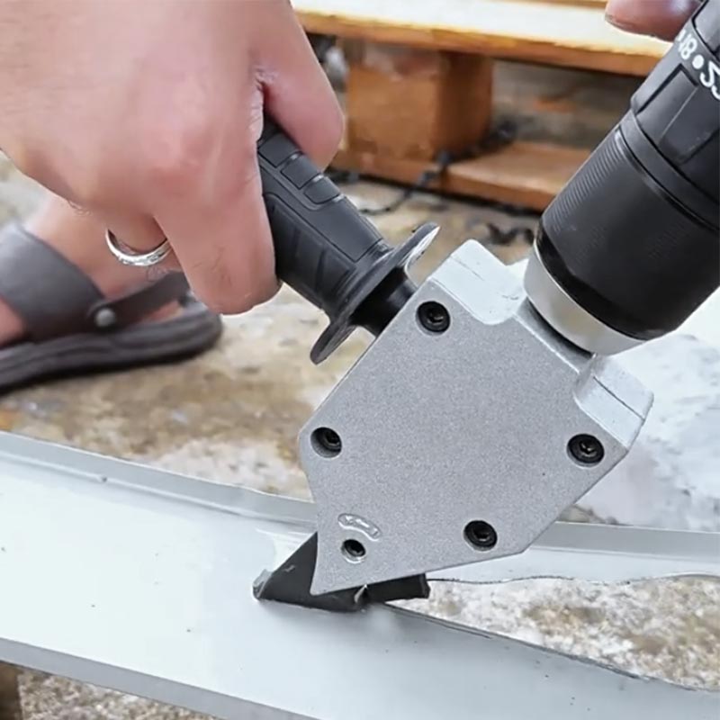 Electric Drill Sheet Metal Shears With Ergonomic Handle For Precision Cutting
