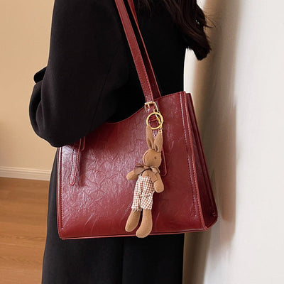 Women's Shoulder Bag Trendy Fashionable With Cute Doll Pendant