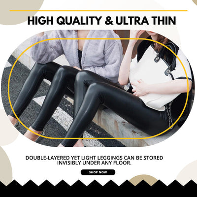 S-shaped Thickened PU Leather Leggings For Stylish Comfort