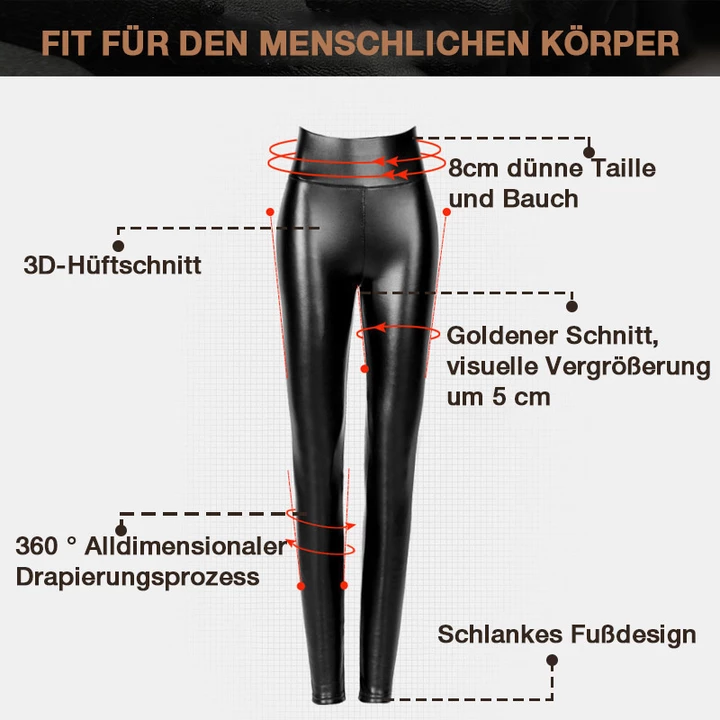 S-shaped Thickened PU Leather Leggings For Stylish Comfort