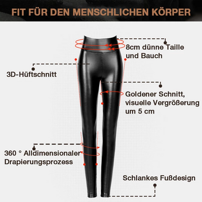 S-shaped Thickened PU Leather Leggings For Stylish Comfort
