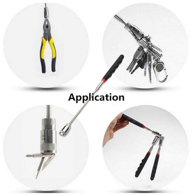 LED Magnetic Pickup Tool Retractable With Bright LED Light