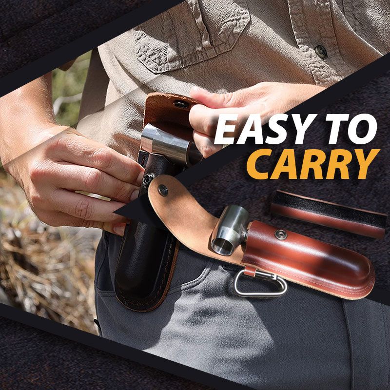 Bushcraft Hand Auger With Durable Holster For Outdoor Use