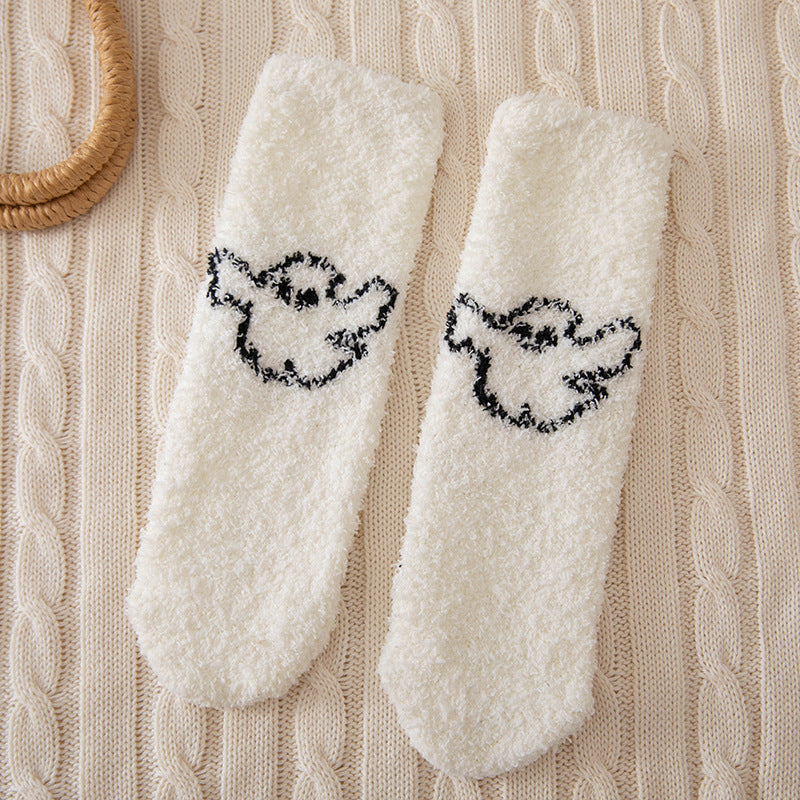 Halloween Floor Socks Fluffy Cozy Warm Soft Indoor Socks