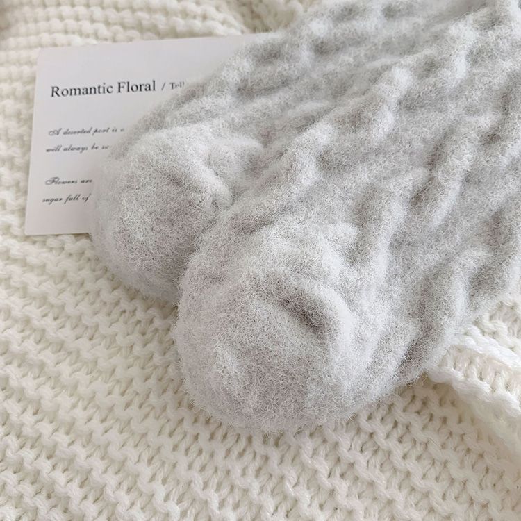 Soft Waxy Macaron Color Thermal Socks For Women Cozy Warm Gift