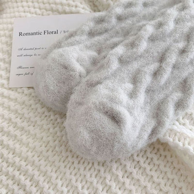 Soft Waxy Macaron Color Thermal Socks For Women Cozy Warm Gift