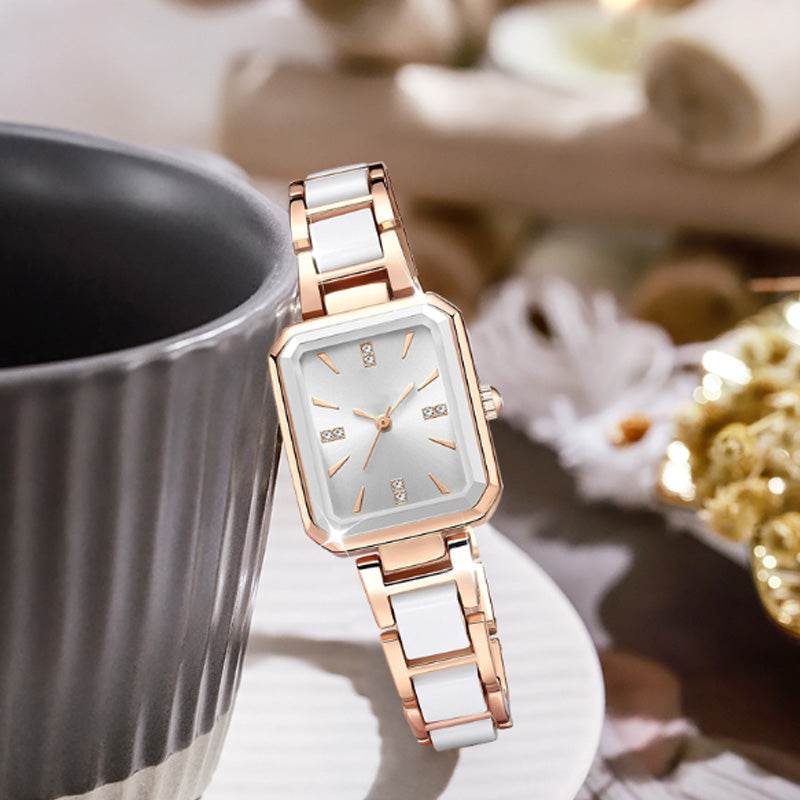 Couple's Rectangular Quartz Watch Stylish Fashion Timepiece