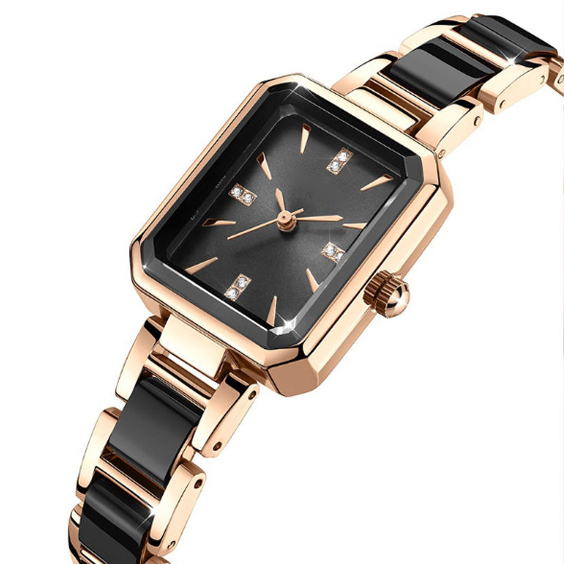 Couple's Rectangular Quartz Watch Stylish Fashion Timepiece