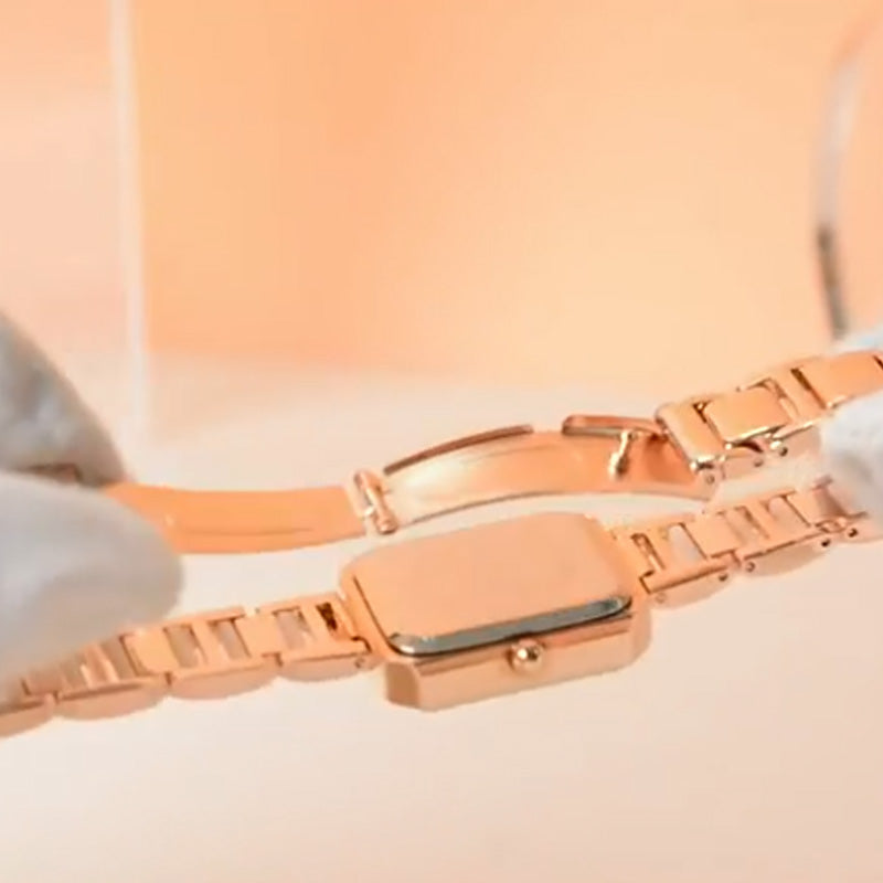 Couple's Rectangular Quartz Watch Stylish Fashion Timepiece