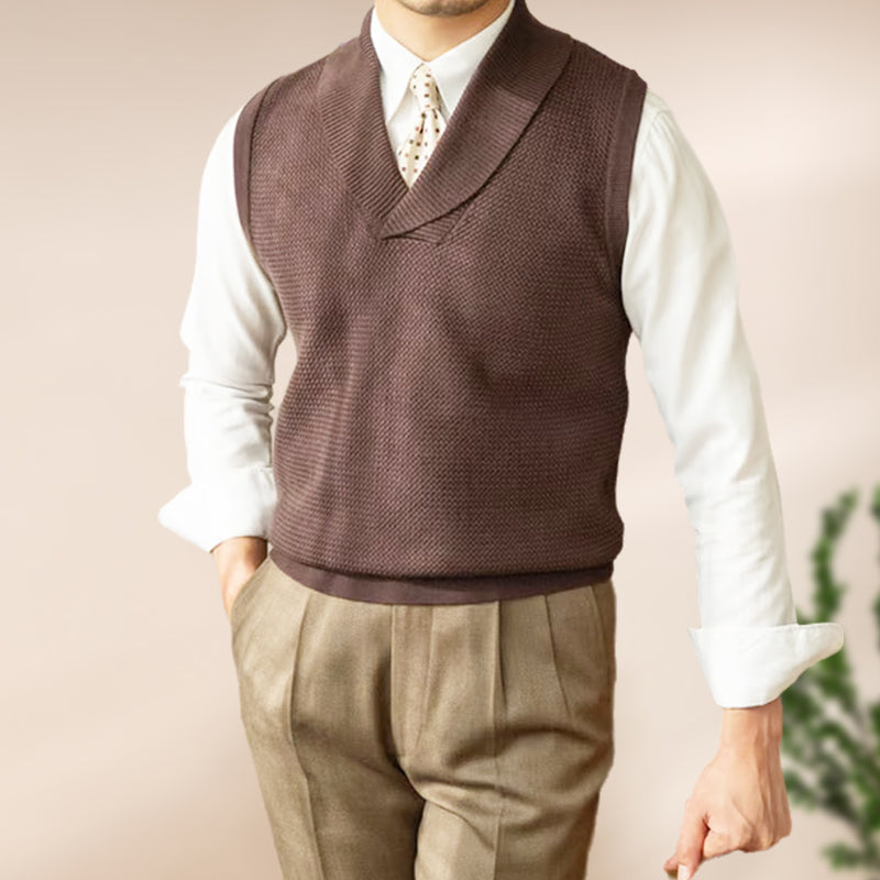 Men's Slim Fit Knit Vest Elegant Stylish Lightweight Design