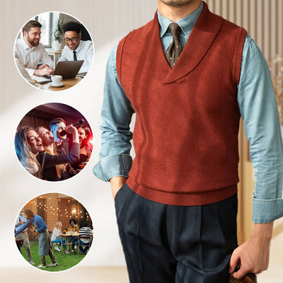 Men's Slim Fit Knit Vest Elegant Stylish Lightweight Design