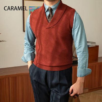 Men's Slim Fit Knit Vest Elegant Stylish Lightweight Design