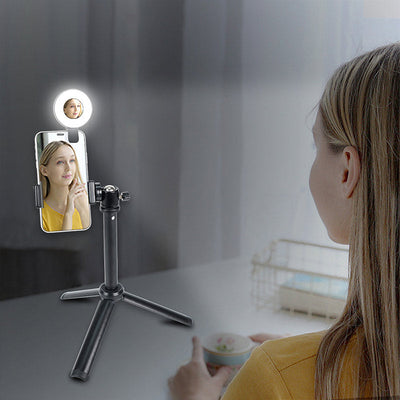 Magnetic Ring Phone Fill Light With Adjustable Clip For Selfies