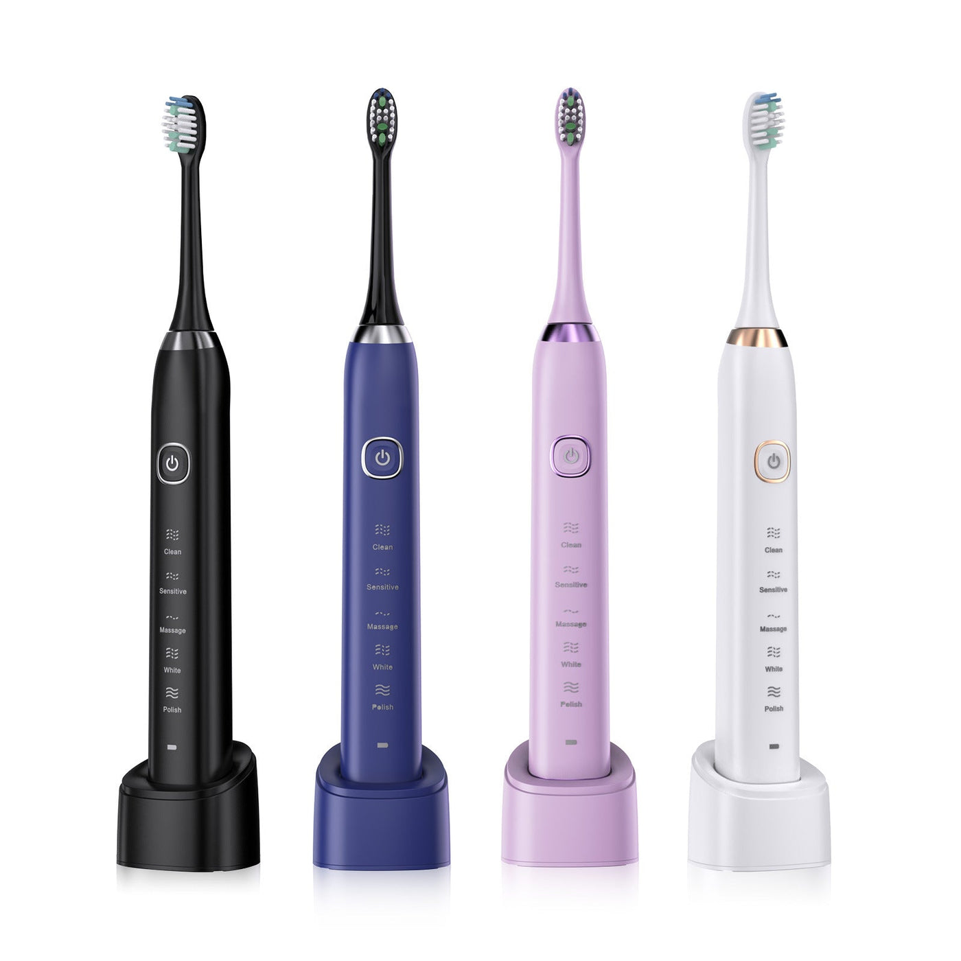 Sonic Electric Toothbrush Set With Soft Bristles For Gentle Cleaning