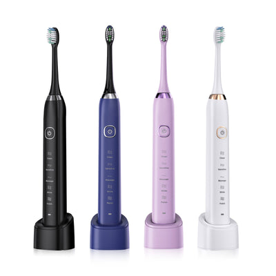 Sonic Electric Toothbrush Set With Soft Bristles For Gentle Cleaning