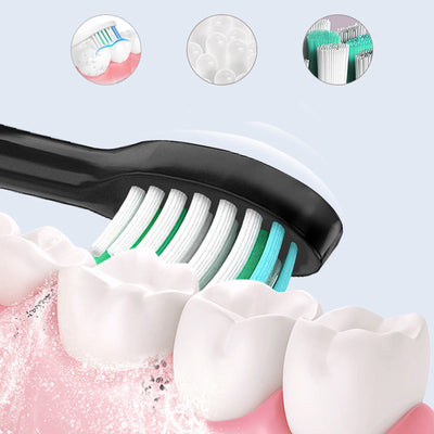Sonic Electric Toothbrush Set With Soft Bristles For Gentle Cleaning