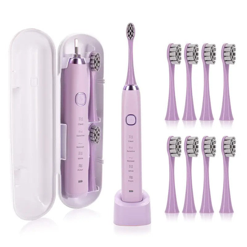 Sonic Electric Toothbrush Set With Soft Bristles For Gentle Cleaning