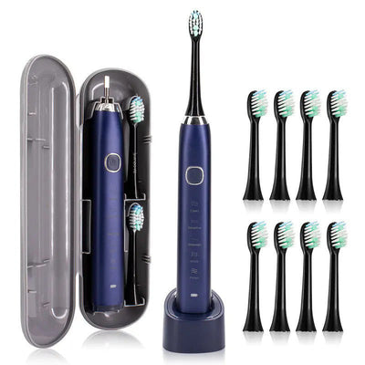 Sonic Electric Toothbrush Set With Soft Bristles For Gentle Cleaning