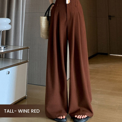 High Waist Wide Leg Trousers Women Elegant Office Pants