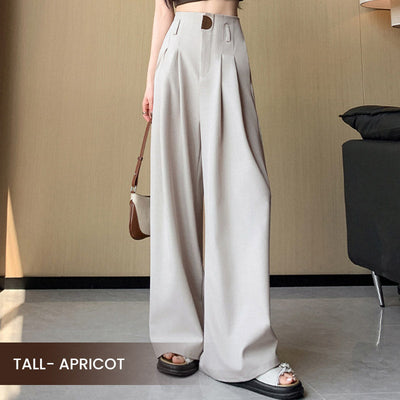 High Waist Wide Leg Trousers Women Elegant Office Pants