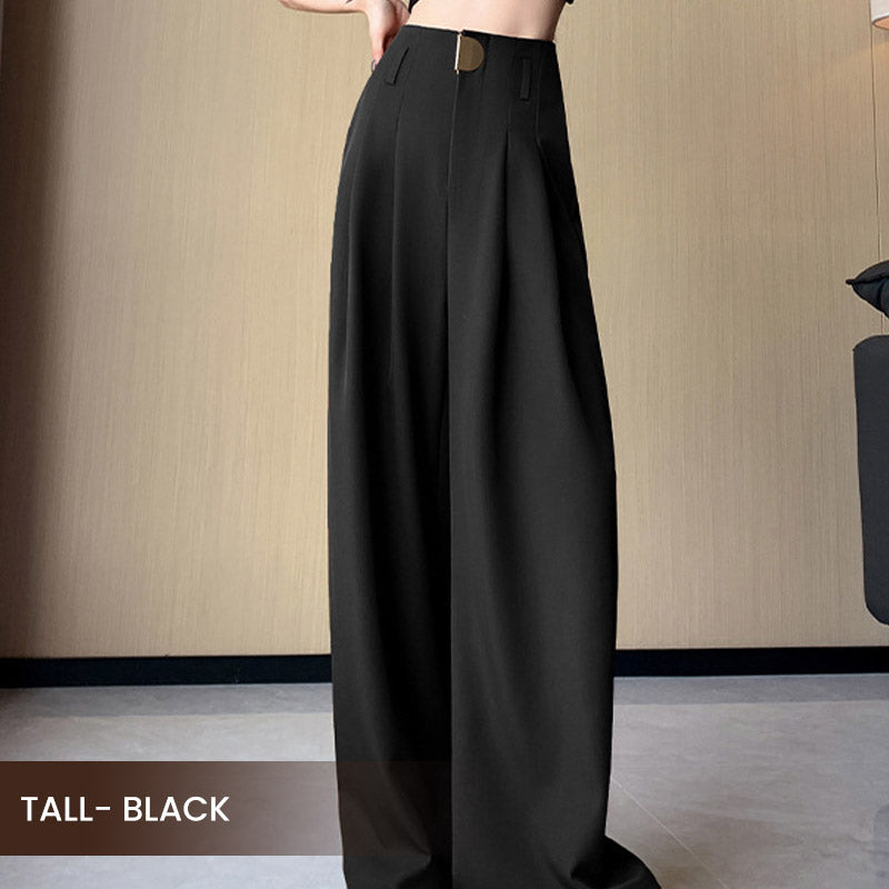 High Waist Wide Leg Trousers Women Elegant Office Pants