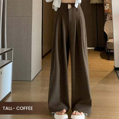 High Waist Wide Leg Trousers Women Elegant Office Pants
