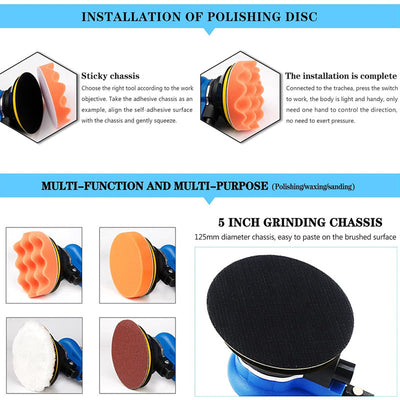 Professional Pneumatic Orbital Polisher Grinding And Sanding Machine