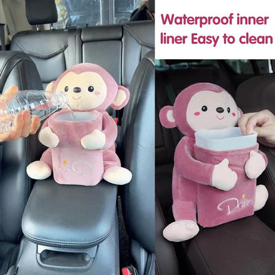 Car-mounted Tissue Box With Dual-purpose Trash And Storage Container