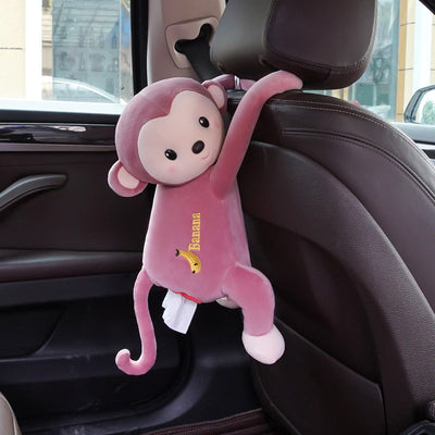 Car-mounted Tissue Box With Dual-purpose Trash And Storage Container