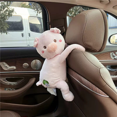 Car-mounted Tissue Box With Dual-purpose Trash And Storage Container