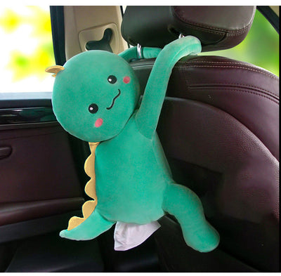 Car-mounted Tissue Box With Dual-purpose Trash And Storage Container