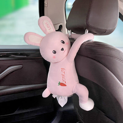 Car-mounted Tissue Box With Dual-purpose Trash And Storage Container