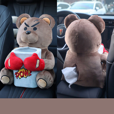 Car-mounted Tissue Box With Dual-purpose Trash And Storage Container
