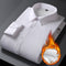 Fleece Business Shirt For Men Stretch Comfortable Office Wear