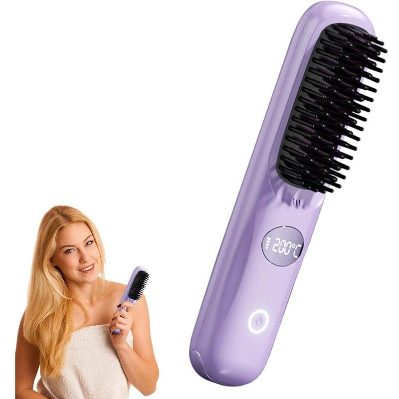 Cordless Hair Straightener With LED Display Portable Styling Tool