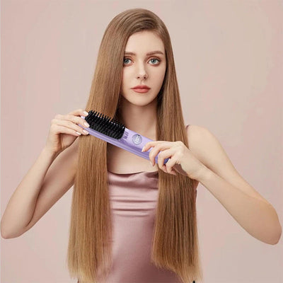 Cordless Hair Straightener With LED Display Portable Styling Tool