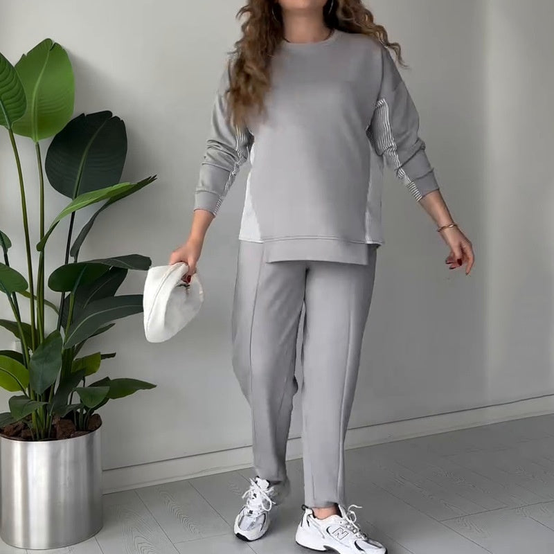 Women's 2-Piece Lounge Set Color Block Design Comfortable Fit