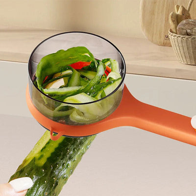 Multifunctional Peeler With Built-in Debris Storage Bucket Kitchen Tool