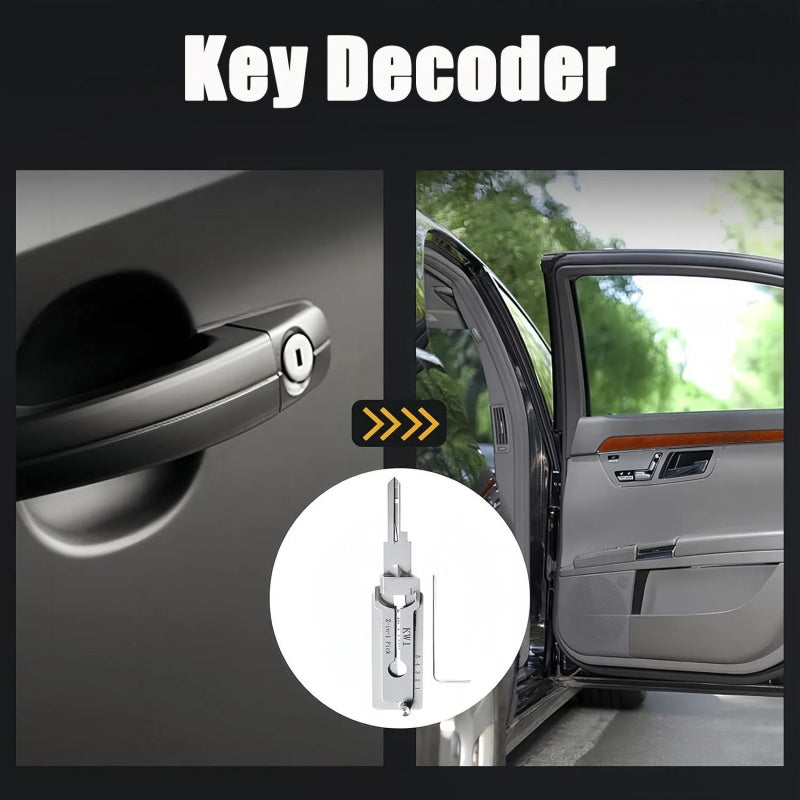 Stainless Steel Key Decoder Professional Locksmith Tool For Precision