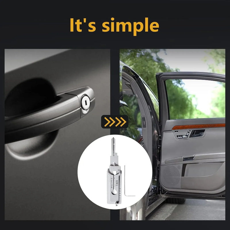 Stainless Steel Key Decoder Professional Locksmith Tool For Precision