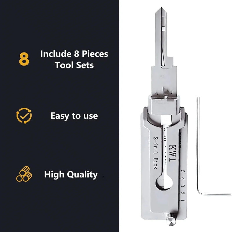 Stainless Steel Key Decoder Professional Locksmith Tool For Precision
