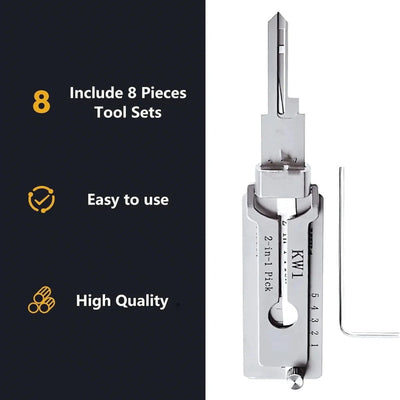 Stainless Steel Key Decoder Professional Locksmith Tool For Precision